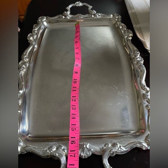 Golden Crown Silver Plated Butler’s Tray - Picture 7 of 10